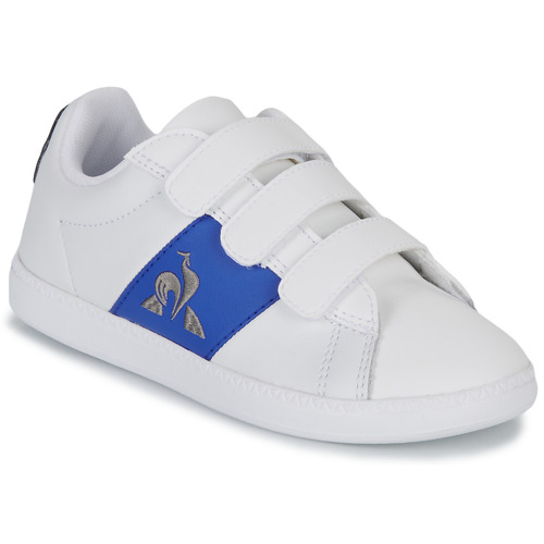 Sapatos Criança Sapatilhas Bolsas de homem a menos de 60 COURTCLASSIC PS Branco / Azul