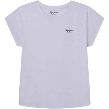 Textil Rapariga T-shirts e Pólos Pepe JEANS Jan  Branco