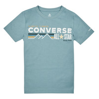 Textil Rapaz T-Shirt mangas curtas Logo Converse WORDMARKCHESTSTRIPE Azul