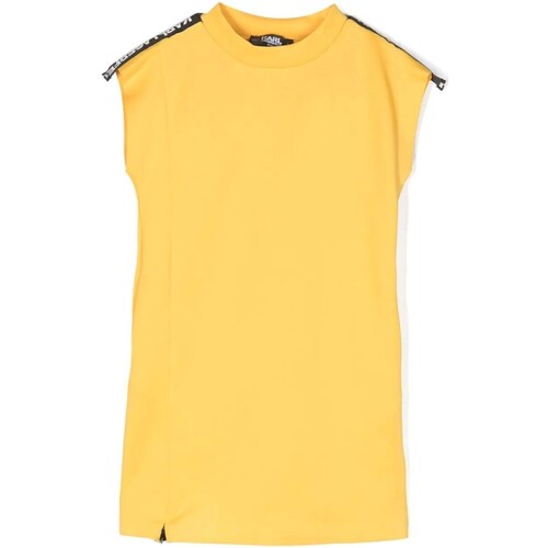 Textil Rapariga Vestidos compridos A garantia do preço mais baixo Z12238 Amarelo