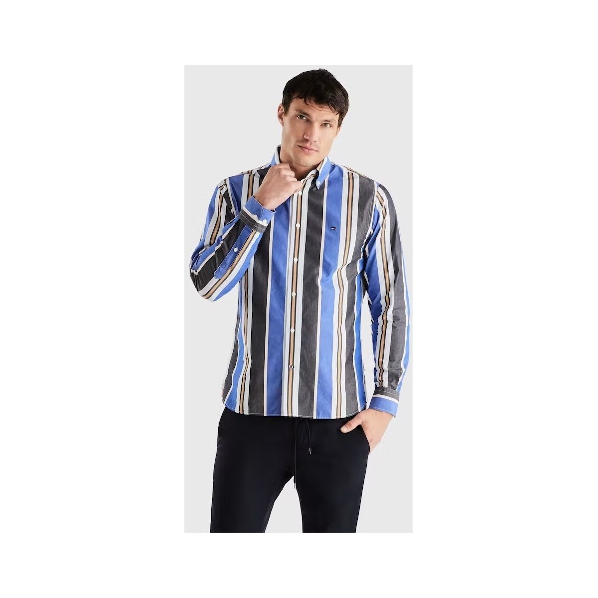 Textil Homem Camisas mangas comprida Tommy Hilfiger MW0MW29110 Azul
