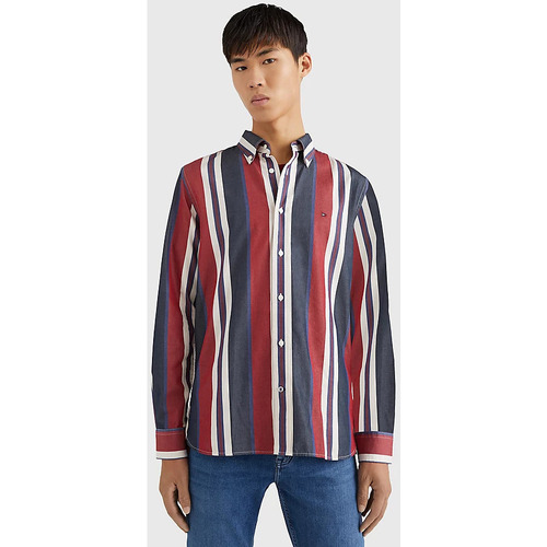 Textil Homem Camisas mangas comprida Tommy Hilfiger MW0MW29110 Vermelho