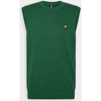 Textil Homem camisolas T-shirts e Pólos KN1819V CREW NECK VEST-W510 ENGLISH GREEN Verde