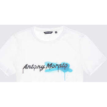 Textil Rapaz T-shirts e Pólos Antony Morato MKKS00621-FA100144-1011-1-19 BRANCO