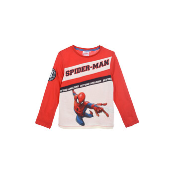 Textil Rapaz T-shirt mangas compridas TEAM HEROES  T SHIRT SPIDERMAN Vermelho / Branco