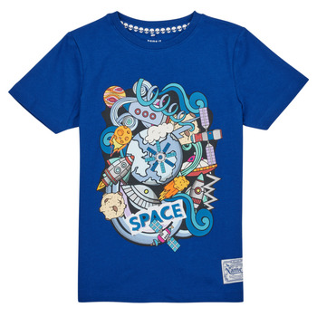 Textil Rapaz T-Shirt mangas curtas Name it NKMNADIZA SS TOP PS Azul