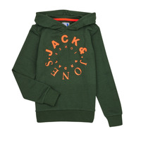 Textil Rapaz Sweats Jack & Jones JJWARRIOR SWEAT HOOD Verde