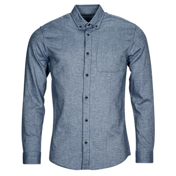 Textil Homem Camisas mangas comprida Jack & Jones JJECLASSIC MELANGE t-shirt shirt LS SN Azul