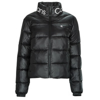 Textil Mulher Quispos Curve Calvin klein golf wrangell hybrid gilet ckma20417a black FITTED LW PADDED JACKET Preto