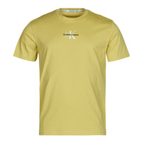 Textil Homem T-Shirt mangas curtas Calvin Klein Jeans MONOLOGO REGULAR TEE Amarelo