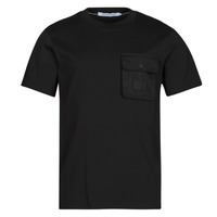 Textil Homem T-Shirt mangas curtas Calvin Klein Jeans logo patch denim shirt MIX MEDIA POCKET TEE Preto