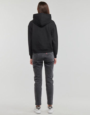 Calvin Klein Jeans WOVEN LABEL HOODIE Preto