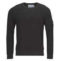 Tepuff-sleeve Homem camisolas Calvin Klein Jeans BADGE EASY SWEATER Preto
