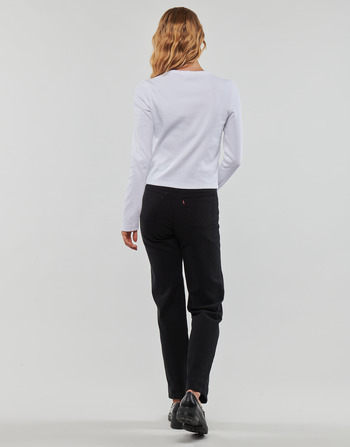 Calvin Klein Jeans WOVEN LABEL RIB LONG SLEEVE Branco