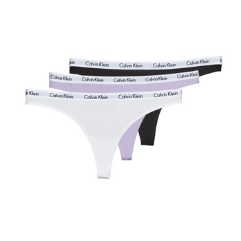 rosa linen shorts with braided belt Mulher Fios dental Calvin Klein urban JEANS THONG X3 Preto / Branco / Lilás