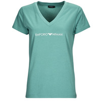Textil Mulher T-Shirt mangas curtas Emporio Armani shirt ICONIC LOGOBAND Azul