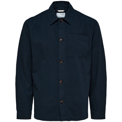 Textil Homem Camisas mangas comprida Selected Insira pelo menos 1 dígito 0-9 ou 1 caractere especial Captain Azul
