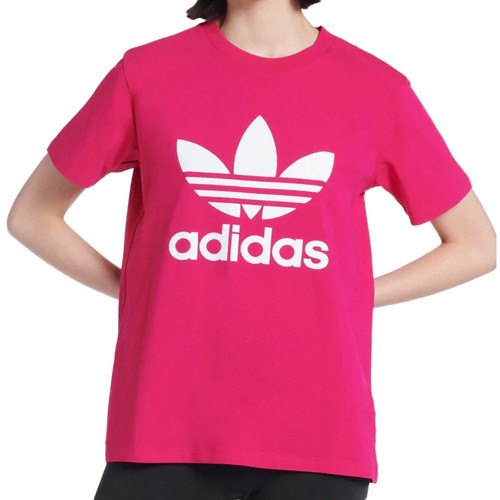 Textil Mulher T-Shirt mangas curtas adidas Originals  Rosa