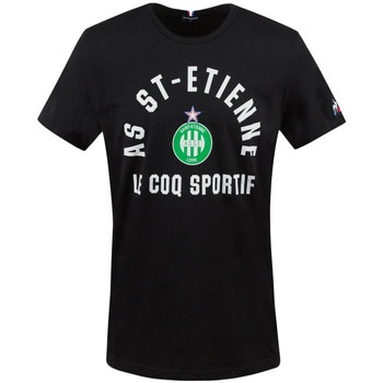 Textil Homem Tusty logo-print cotton T-shirt Le Coq Sportif  Preto