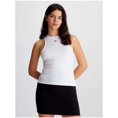 Textil Mulher T-shirts e Pólos Calvin Klein Jeans J20J220765YAF-1-1 Branco