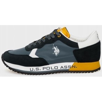 Sapatos Homem Sapatilhas Polo Ralph Lauren Portafoglio in pelle nera con logo laminato argento. U.S. POLO ASSN. CLEEF001A Azul