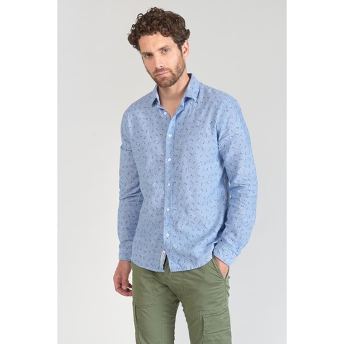 Textil Homem Camisas mangas comprida Franjas / Pompons Camisa ARPE Azul