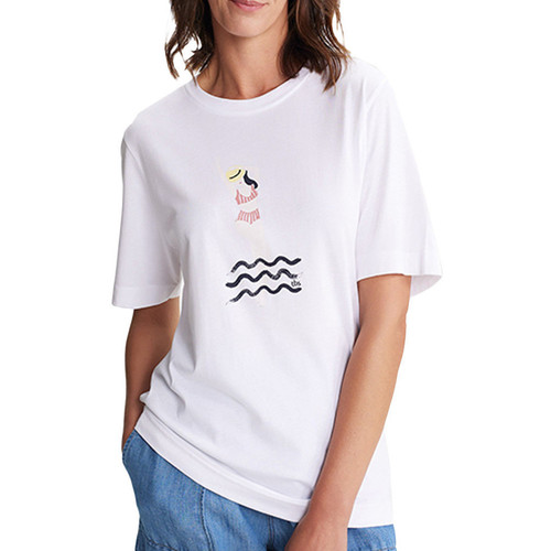 Textil Mulher T-shirts con e Pólos TBS  Branco