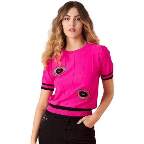 Textil Mulher camisolas Minueto Malha Kiss - Pink Rosa