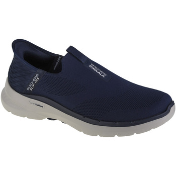 Sapatos Homem Sapatilhas Schuhe Skechers Slip-Ins: GO WALK 6 - Easy On Azul