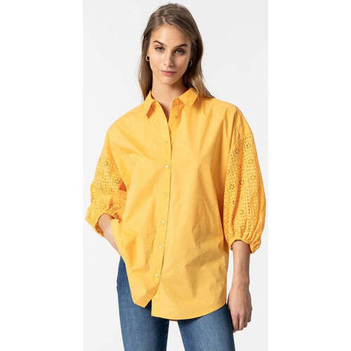 Textil Mulher camisas Tiffosi 10049107-309-5-31 Amarelo