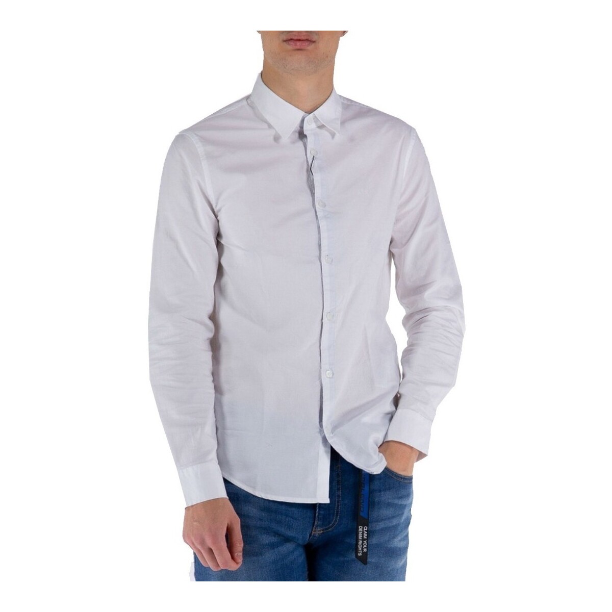 Textil Homem Camisas mangas comprida EAX 8NZCGBZ8ANZ Branco