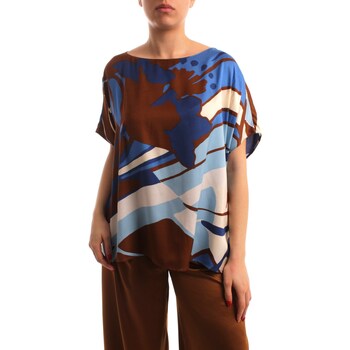Textil Mulher camisas Manila Grace C293VS Castanho