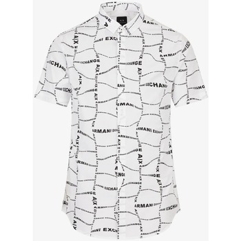 Textil Homem Camisas mangas comprida EAX 39048-26591 Branco