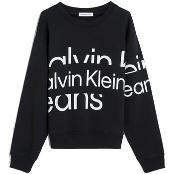 Textil Rapaz Sweats gorge Calvin Klein Jeans  Preto