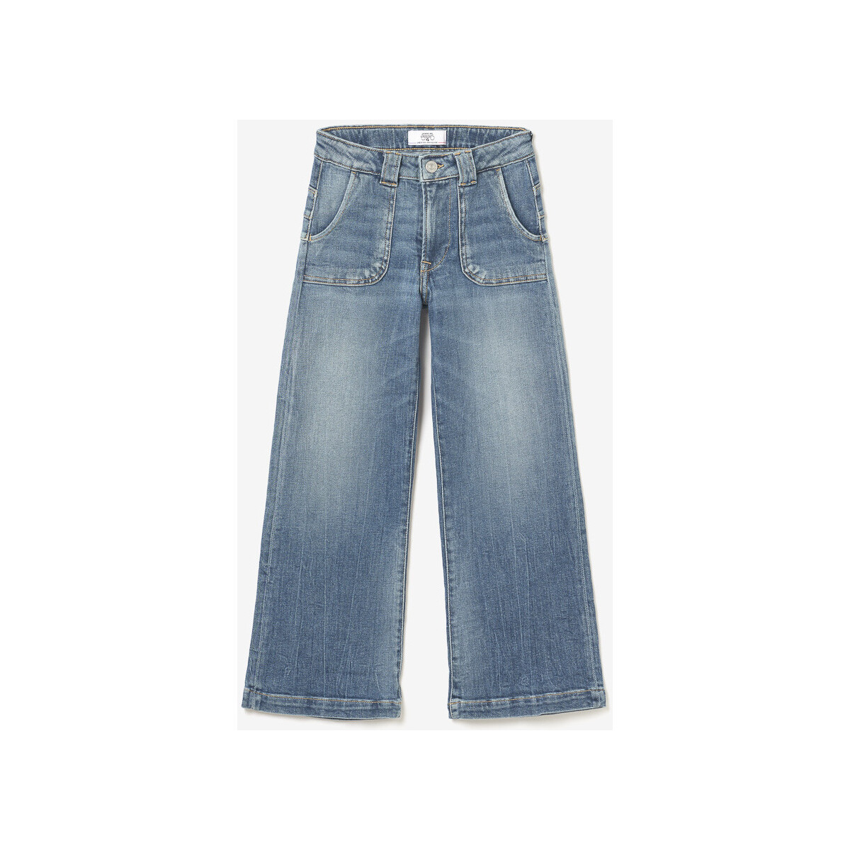 Textil Rapariga Calças de ganga Calça Jeans Sawary Wide Leg Botões Azul Jeans  pulp flare, comprimento 34 Azul