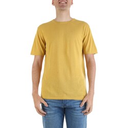 Tesimone Homem T-Shirt mangas curtas Yes Zee M716-DH00 Amarelo