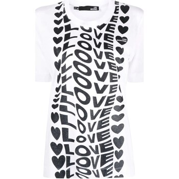 Textil Mulher T-Shirt mangas curtas Love Moschino W4F154HM3876 Branco