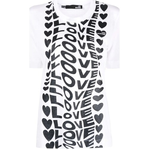 Textil Mulher Under rmour Tech 2.0 Men's T-Shirt Love Moschino W4F154HM3876 Branco