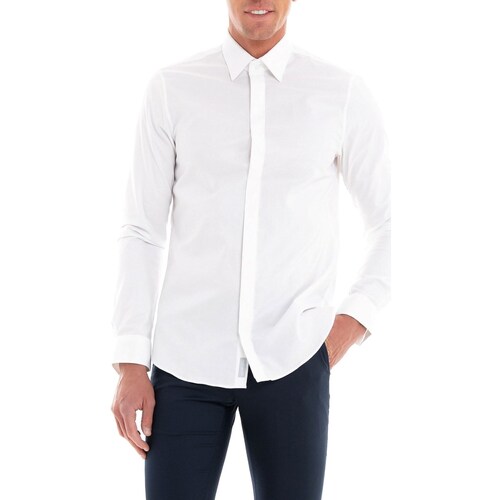 Textil Homem Camisas mangas comprida Viscosa / Lyocell / Modal MK0DS01001 Branco