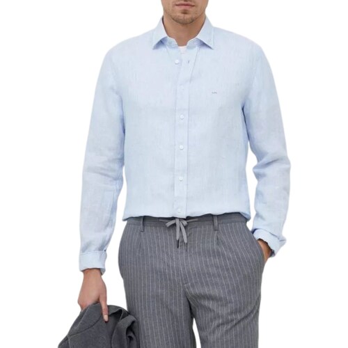 Textil Homem Camisas mangas comprida Como fazer uma devolução MK0DS01098 Azul