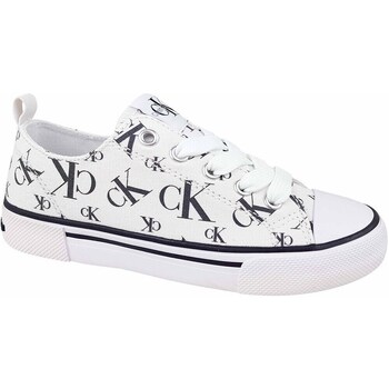 Sapatos Criança Sapatilhas Calvin Klein Tpu JEANS Logo All Over Branco