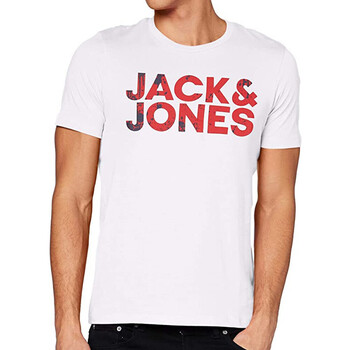Textil Homem T-Shirt mangas curtas Jack & Jones  Branco