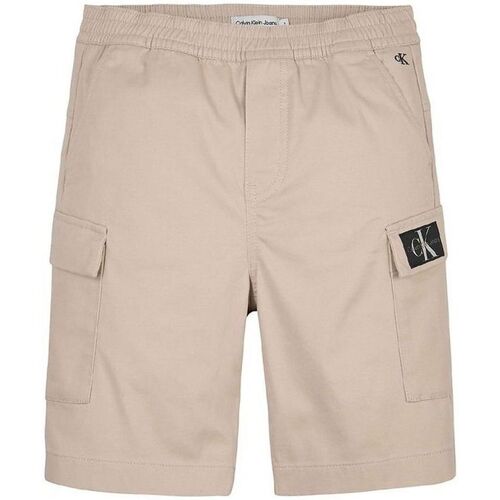 Textil Rapaz Shorts / Bermudas Calvin K60K609607 Klein Jeans IB0IB01608 CARGO SHORTS-ACI BEIGE Bege