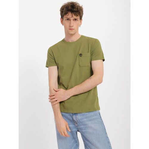 Textil Homem T-shirts e Pólos Timberland TB0A2CQYV46 PCKET T-MAYFLY Verde