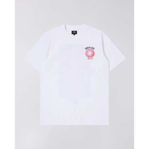 Textil Homem T-shirts e Pólos Edwin I031894 HANA NO SHITA-02 67 WHITE Branco