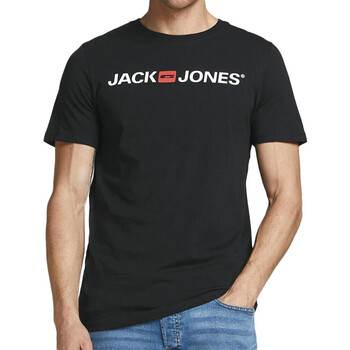 Textil Homem T-shirts e Pólos Jack & Jones  Preto