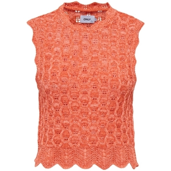Textil Mulher camisolas Only Top Luna Life - Orange Peel Laranja