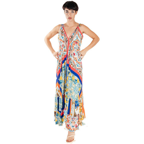 Textil Mulher Vestidos compridos Isla Bonita By Sigris Vestido Midi Longo Multicolor