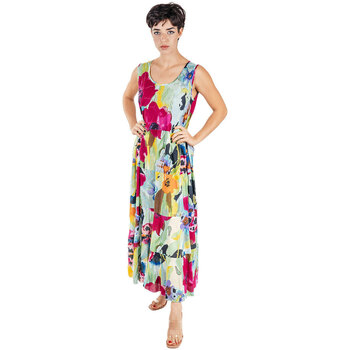 Textil Mulher Vestidos compridos Isla Bonita By Sigris Vestido Midi Longo Multicolor