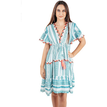Textil Mulher Vestidos curtos Isla Bonita By Sigris Vestido Curto Azul